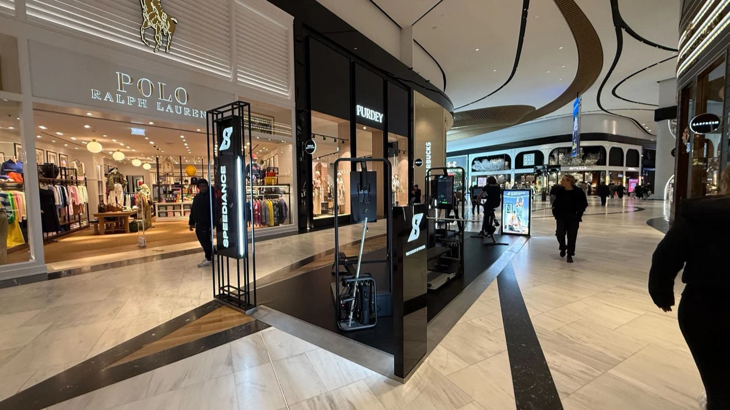 Speediance demo space inside Westfield Mall of the Netherlands